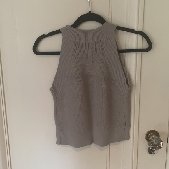Wilfred | Aritzia Grey Creview Halter Knit Top - Picture 3 of 7